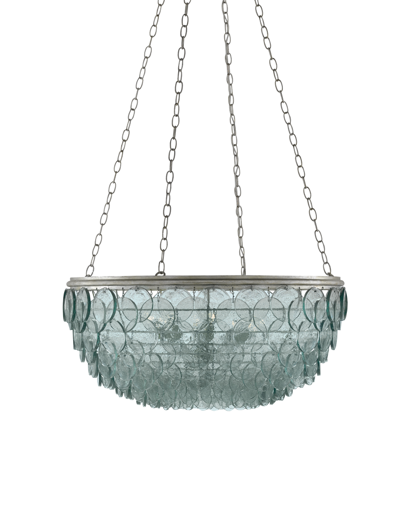 Currey & Co Quorum Small Recycled Glass Chandelier | 9000-0140