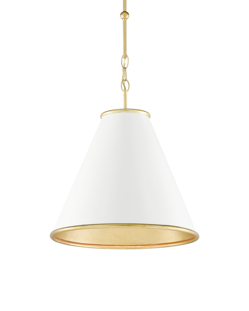 Currey & Co Pierrepont Small White Pendant | 9000-0536