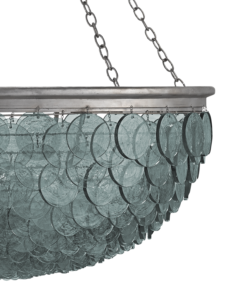 Quorum Large Recycled Glass Chandelier | Currey & Co - 9511