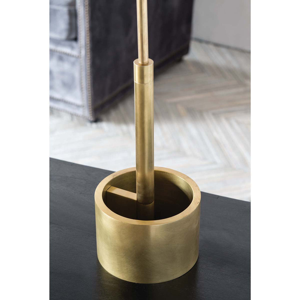 Regina Andrew Geo Rectangle Table Lamp (Natural Brass)