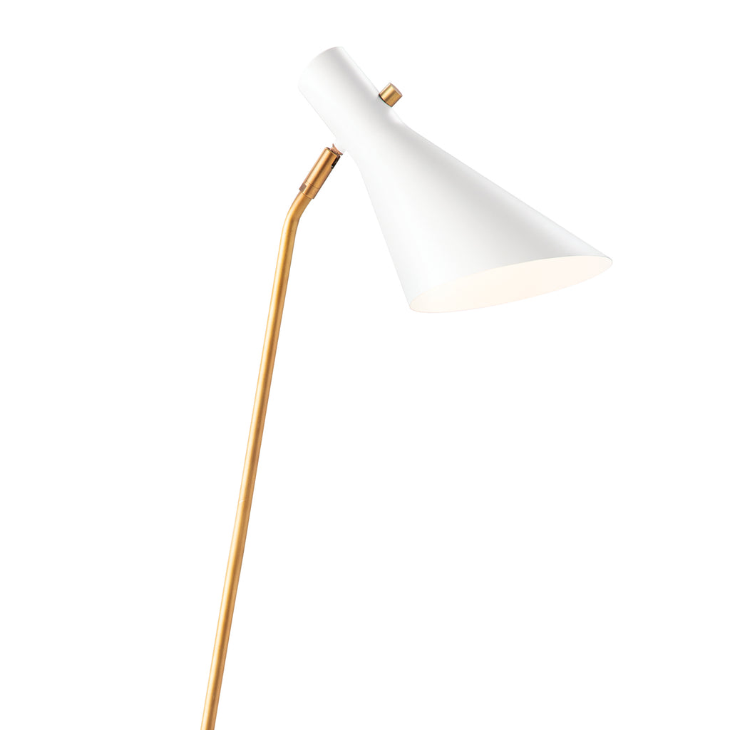 Regina Andrew Spyder Floor Lamp Spyder Floor Lamp (White and Natural Brass)