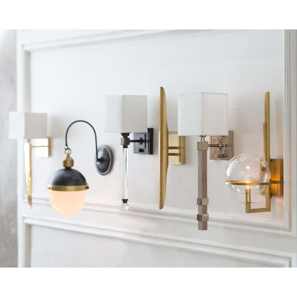 Regina Andrew Otis Sconce (Blackened Brass and Natural Brass)