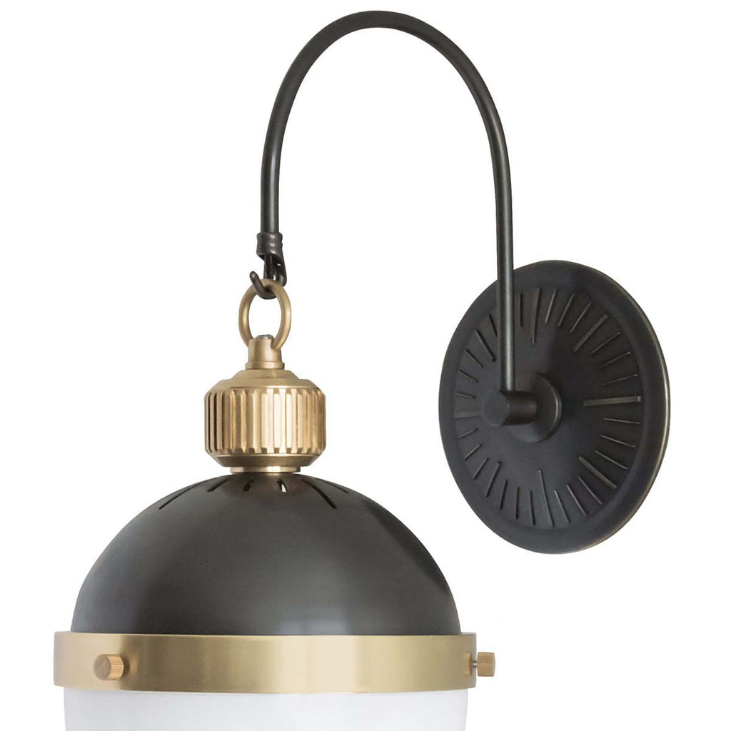 Regina Andrew Otis Sconce (Blackened Brass and Natural Brass)