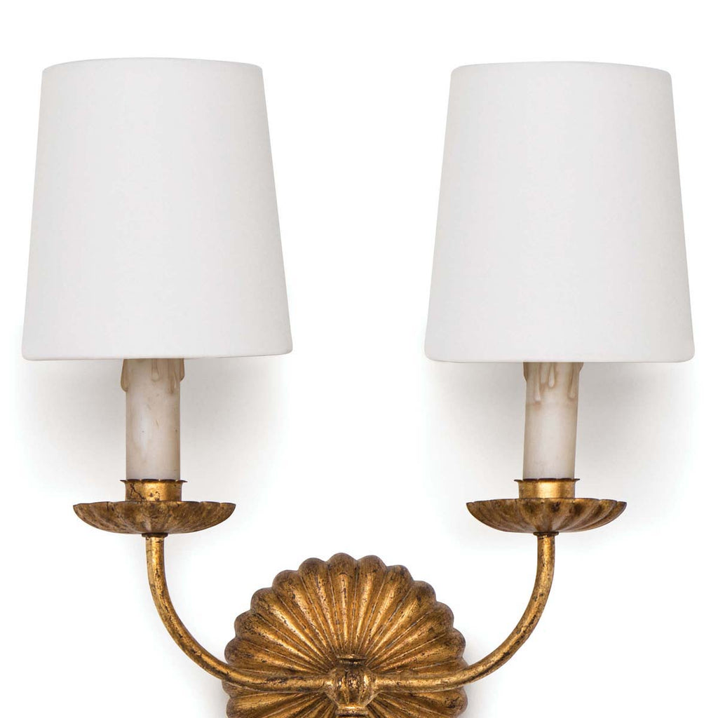 Regina Andrew Clove Sconce Double (Antique Gold Leaf)