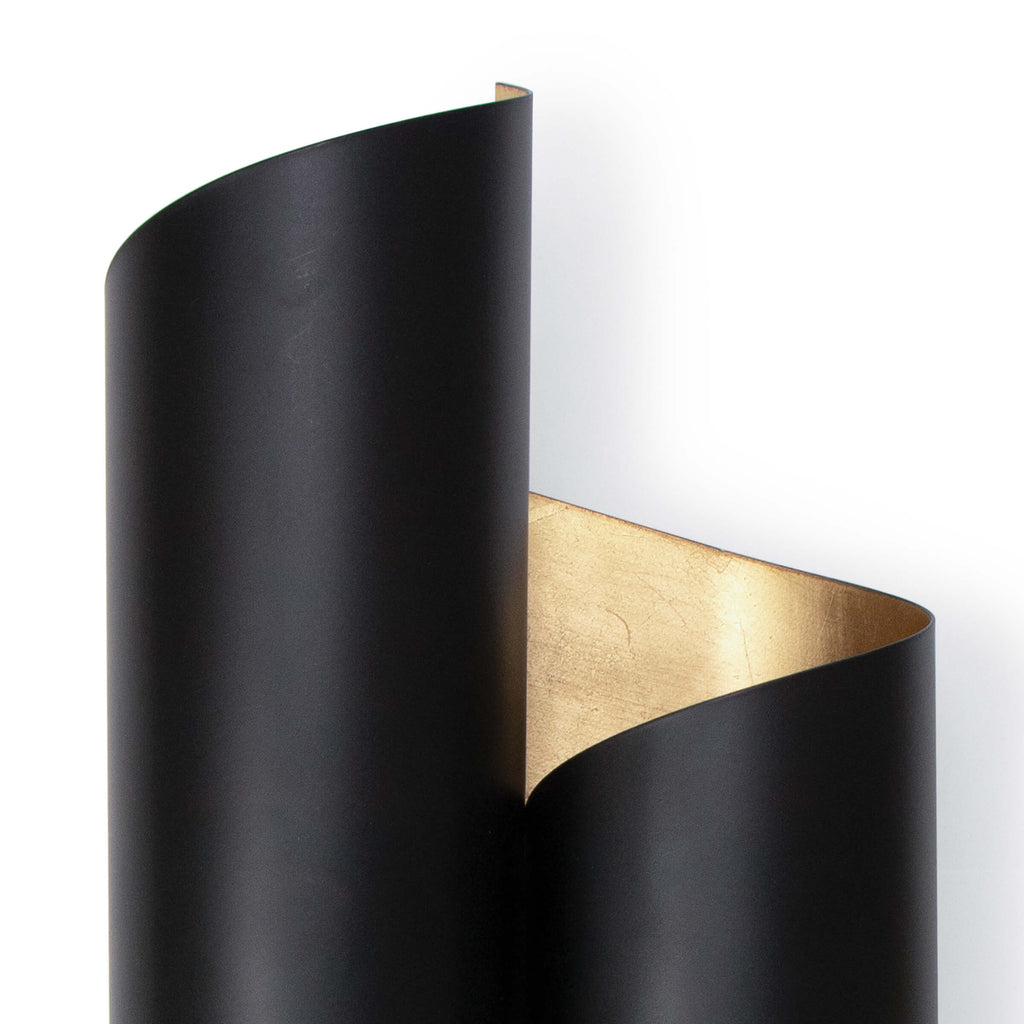 Regina Andrew Folio Sconce (Black and Gold)