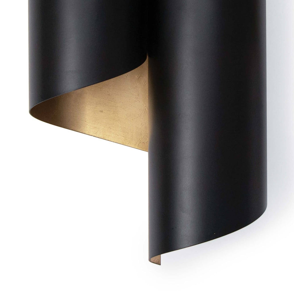 Regina Andrew Folio Sconce (Black and Gold)