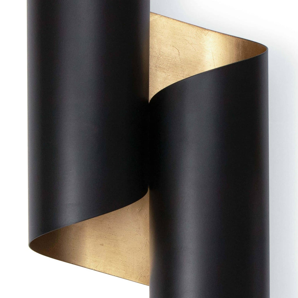 Regina Andrew Folio Sconce (Black and Gold)