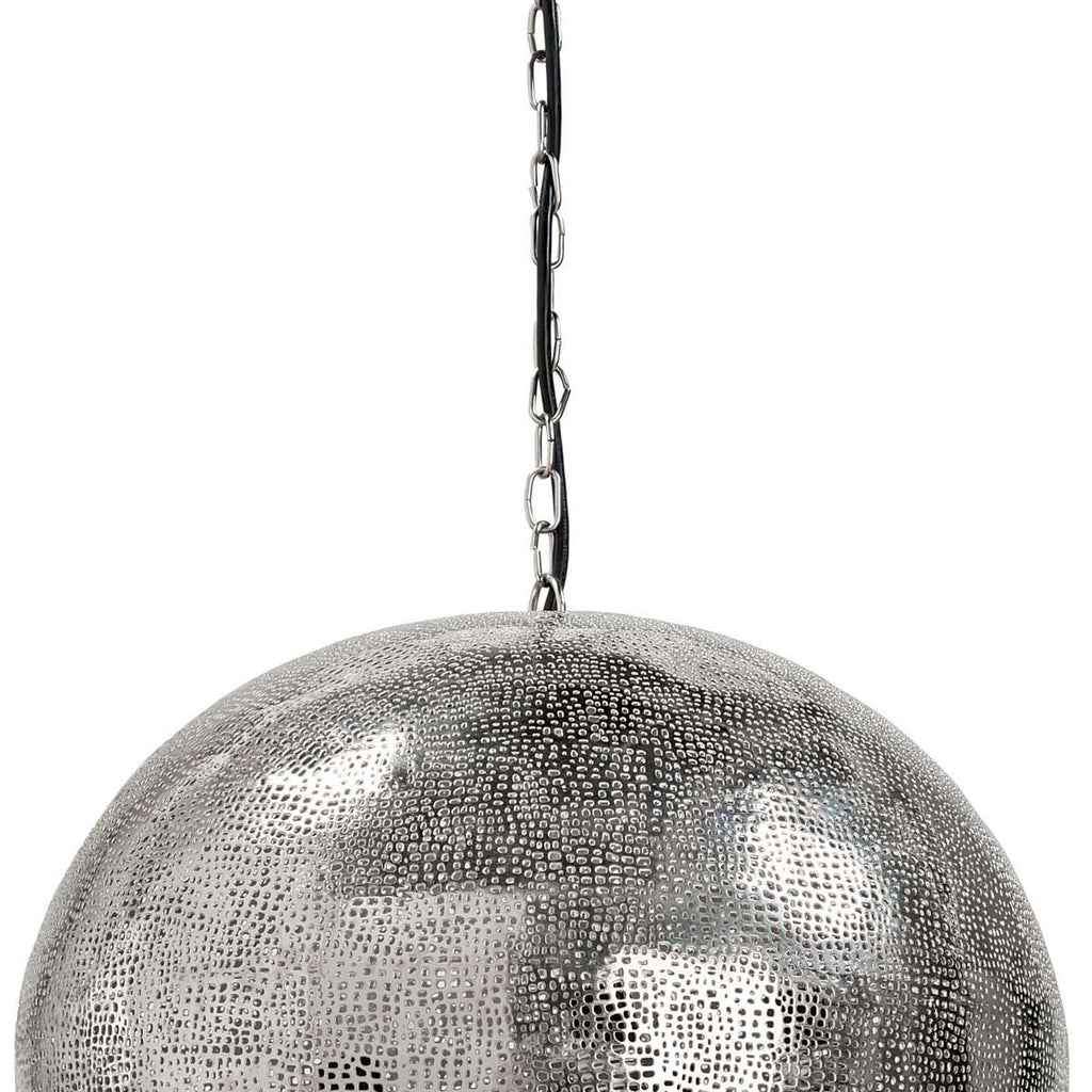 Regina Andrew Pierced Metal Sphere Pendant (Polished Nickel)