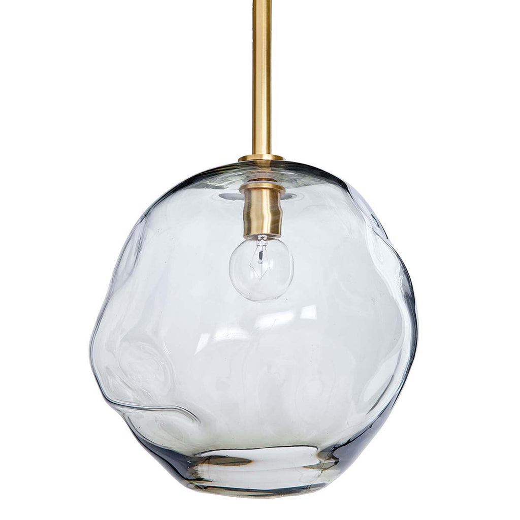 Regina Andrew Molten Pendant Large With Smoke Glass (Natural Brass)