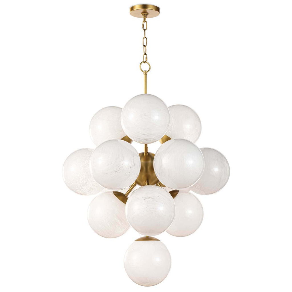 Regina Andrew La Dame Chandeliers (Swirl Glass Natural Brass)