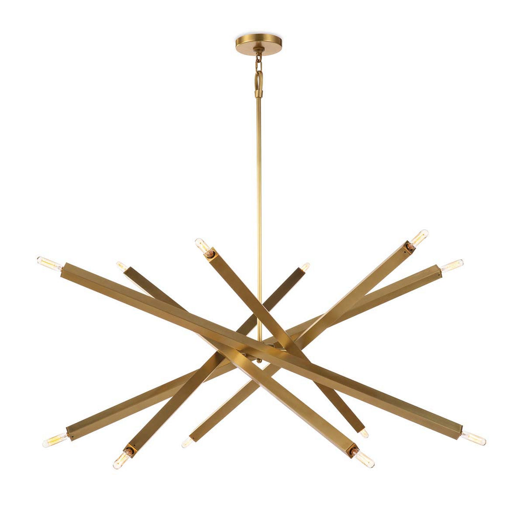 Regina Andrew Viper Chandeliers (Natural Brass)