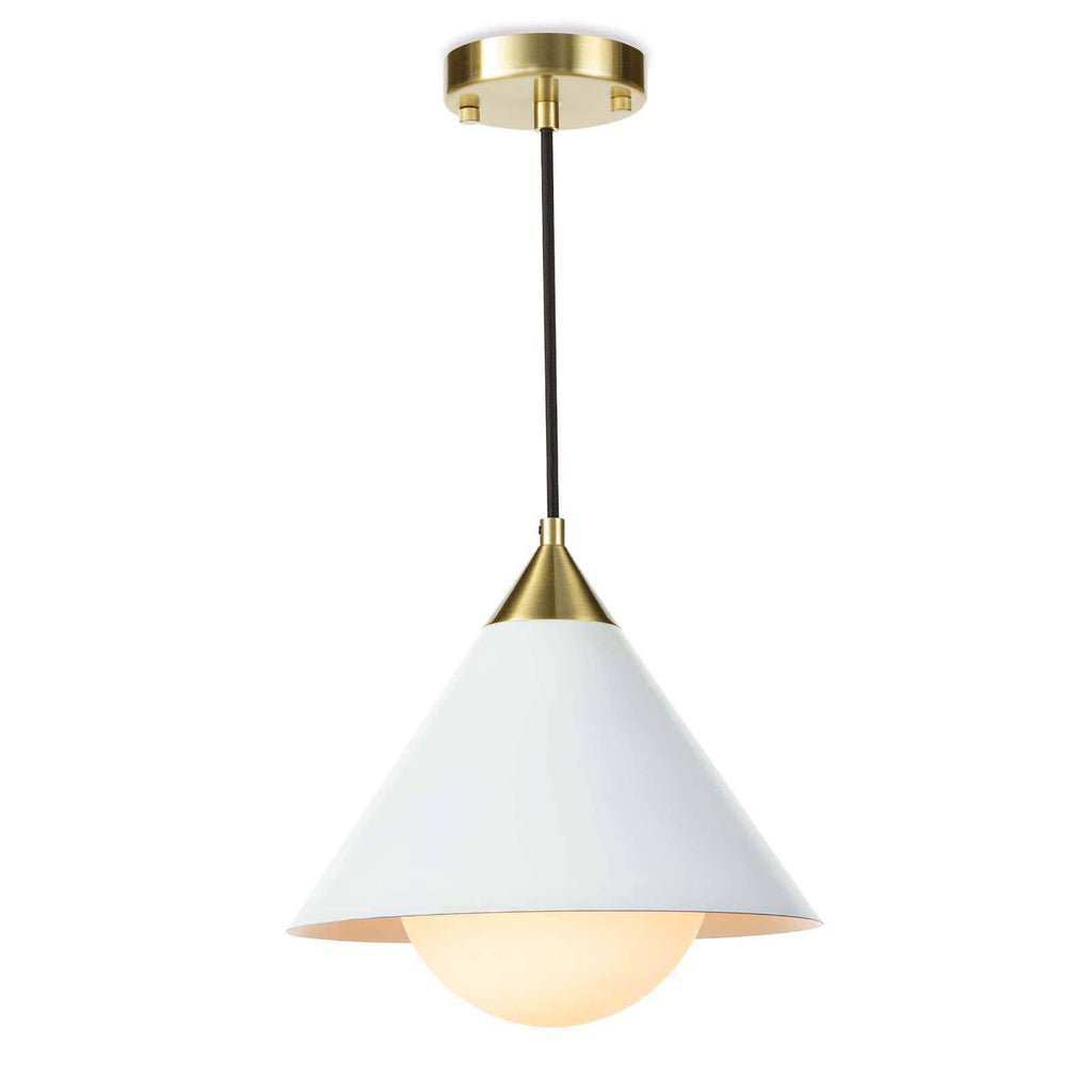 Regina Andrew Hilton Pendant (White and Natural Brass)