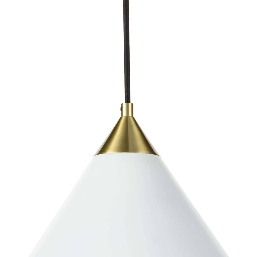 Regina Andrew Hilton Pendant (White and Natural Brass)