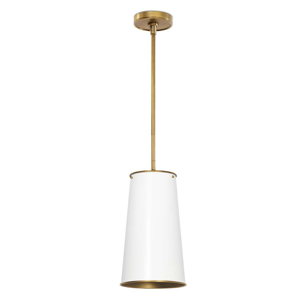 Regina Andrew Hattie Pendant (White and Natural Brass)