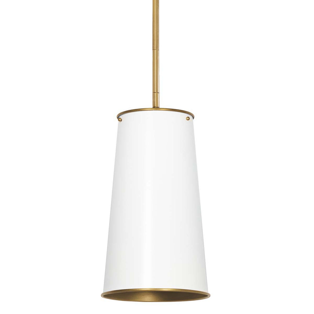 Regina Andrew Hattie Pendant (White and Natural Brass)