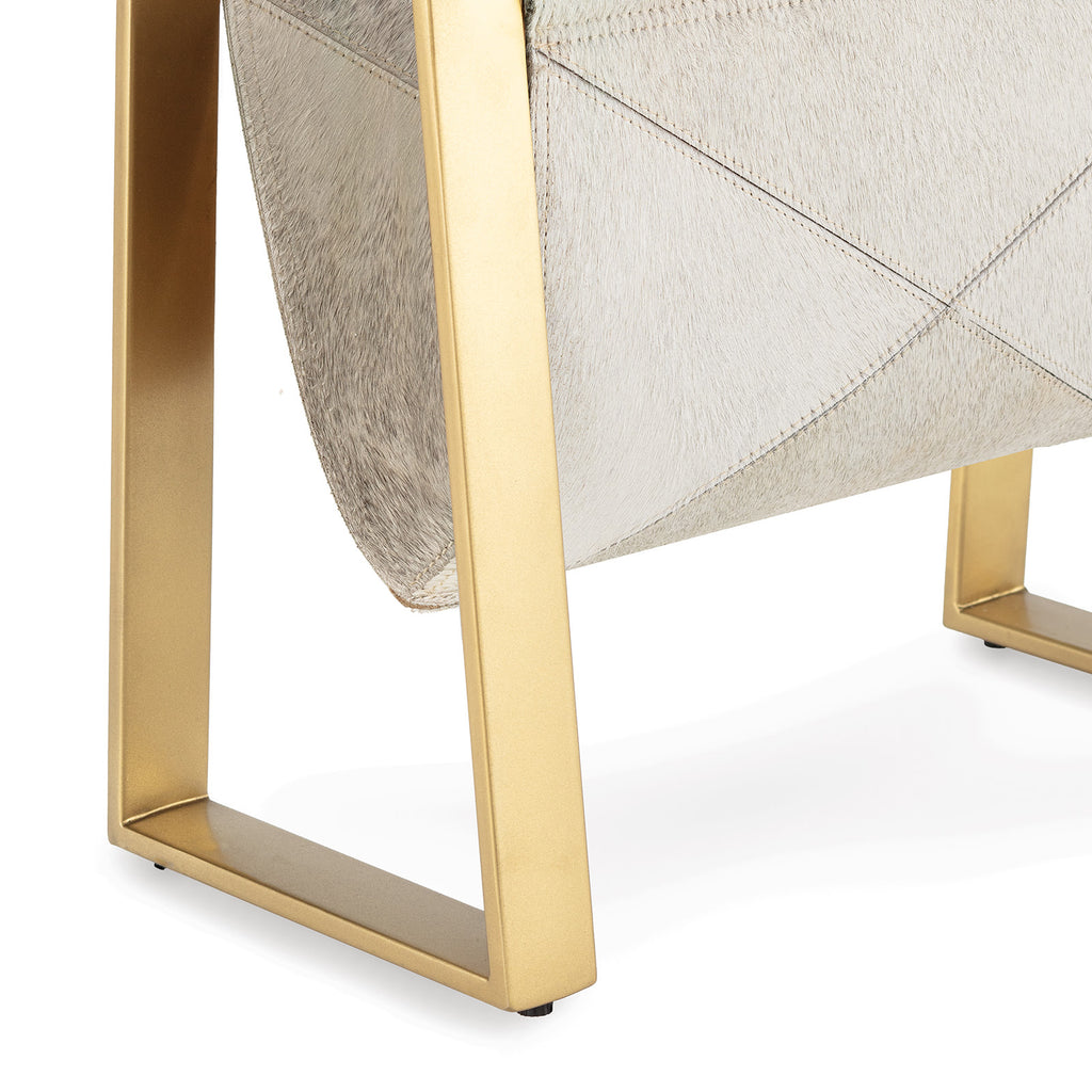 Regina Andrew Andres Hair on Hide Magazine Rack (Brass)