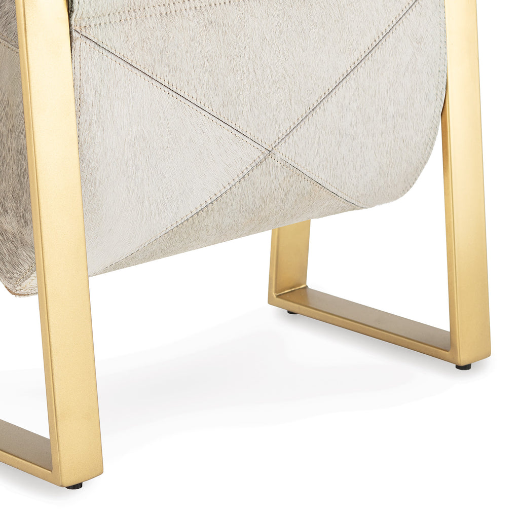 Regina Andrew Andres Hair on Hide Magazine Rack (Brass)