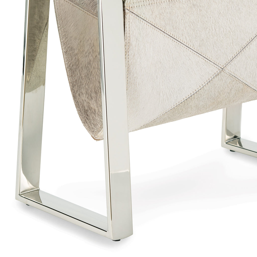 Regina Andrew Andres Hair on Hide Magazine Rack (Polished Nickel)