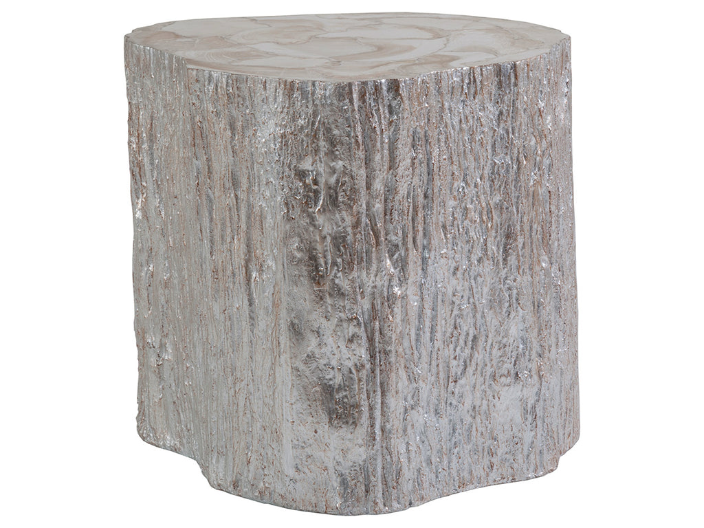 Trunk Segment Side Table - Silver Leaf | Artistica Home - 01-2037-952