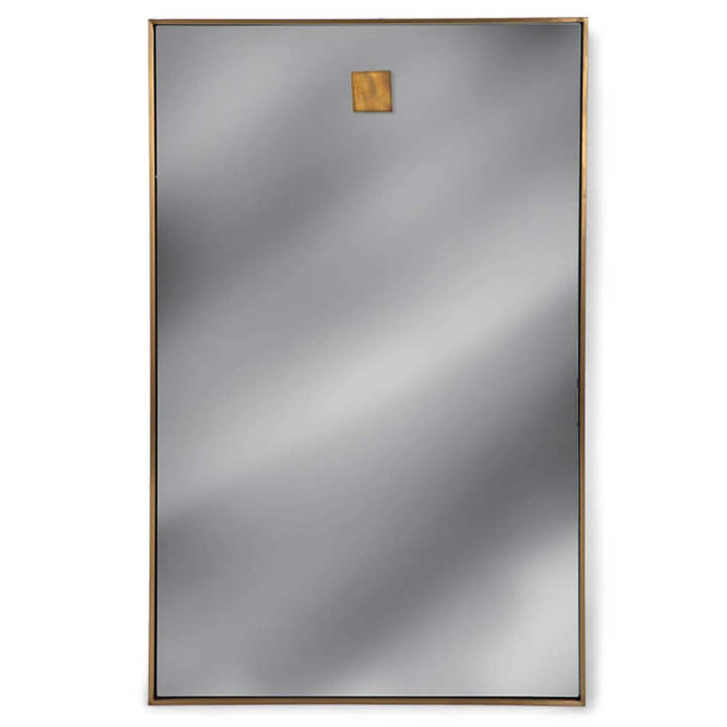 Regina Andrew Hanging Rectangle Mirror (Natural Brass)