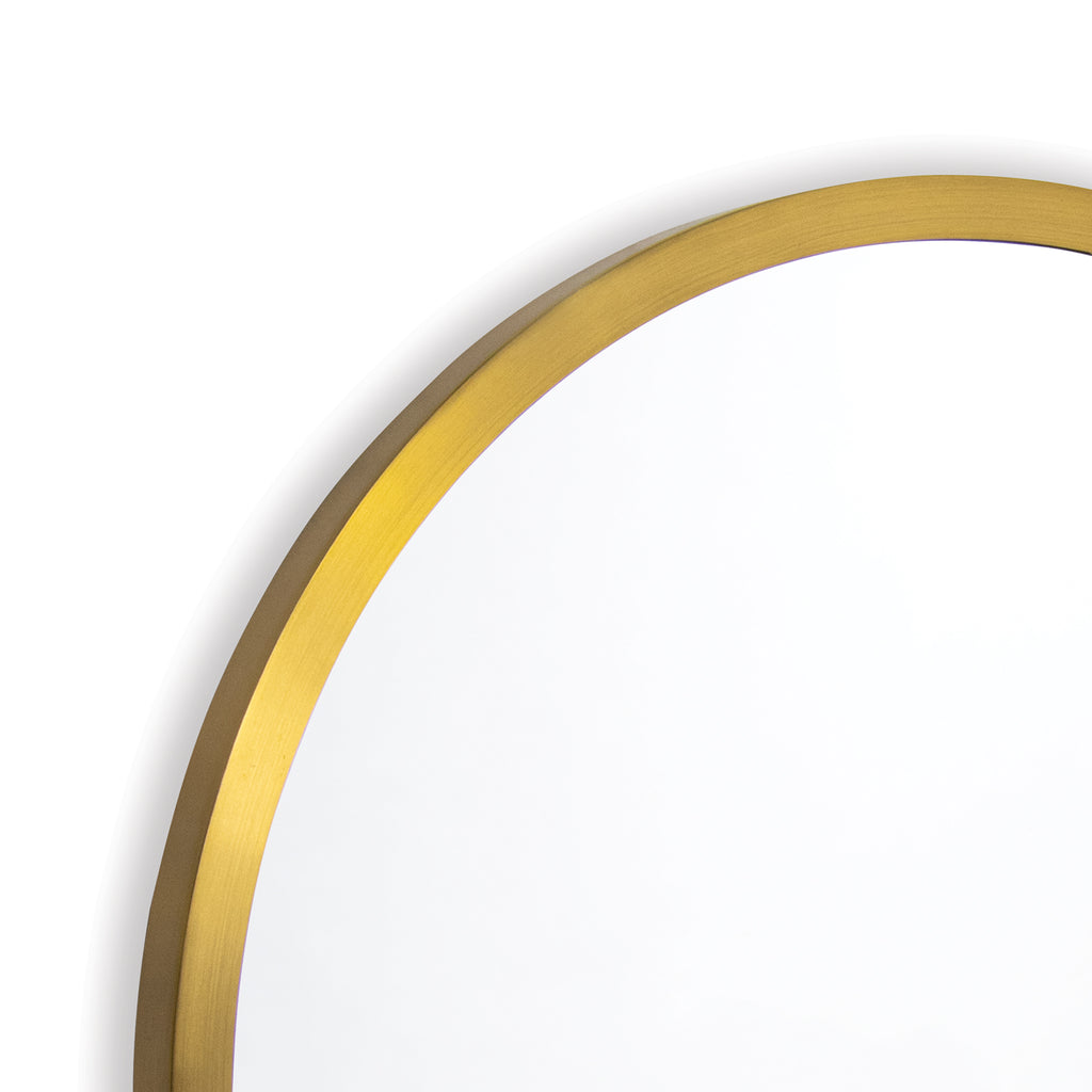 Regina Andrew Doris Round Mirror (Natural Brass)