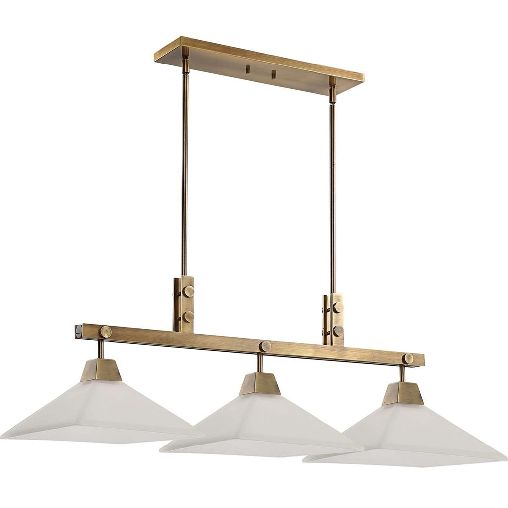 Uttermost Brookdale Industrial 3 Light Linear Chandelier