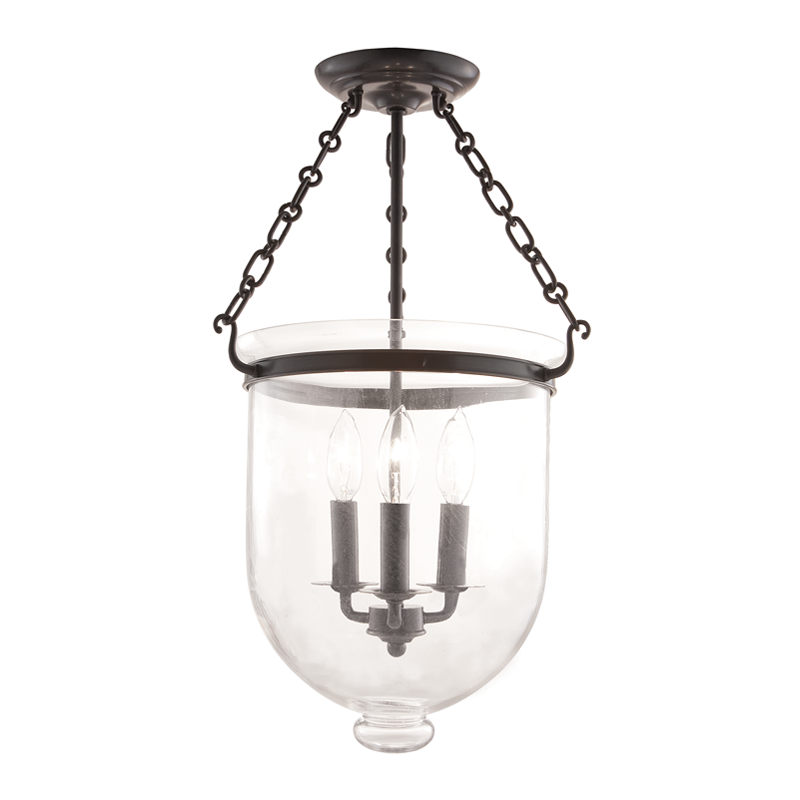 Hudson Valley Lighting 3 Light Semi Flush - Old Bronze