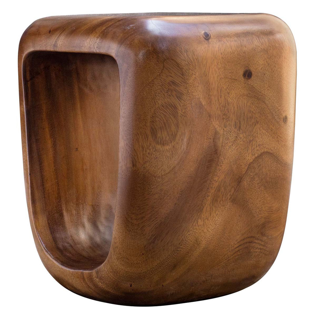 Uttermost Loophole Wooden Accent Stool