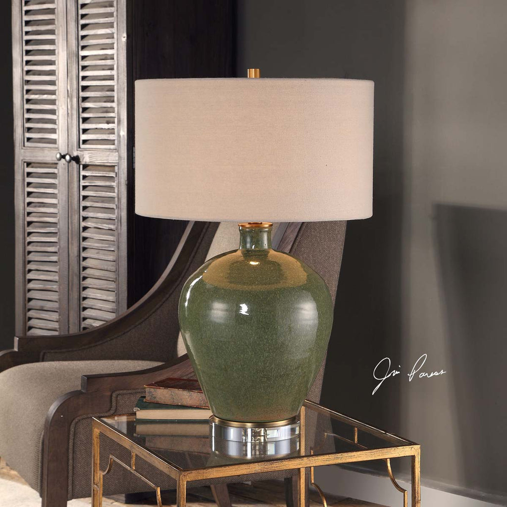 Uttermost Elva Emerald Table Lamp