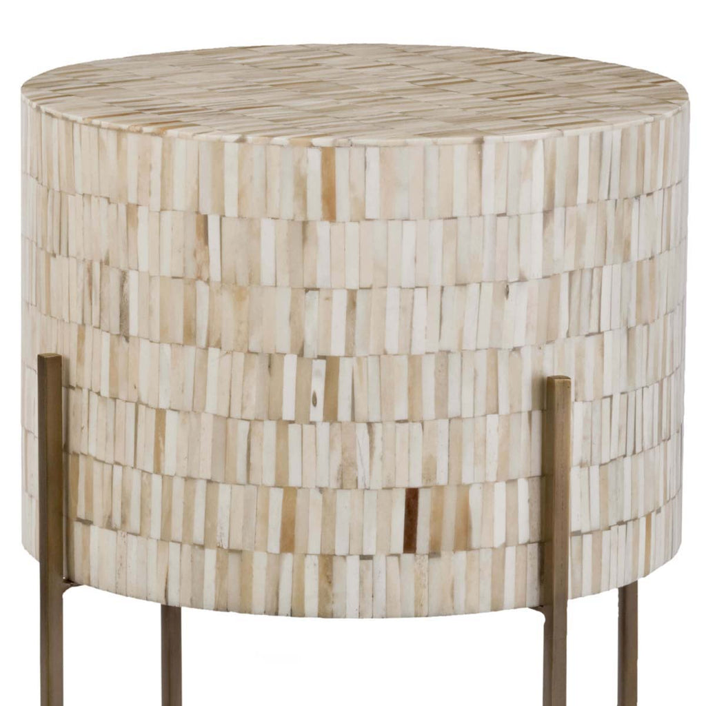 Regina Andrew Bone Drum Table (Antique Brass)