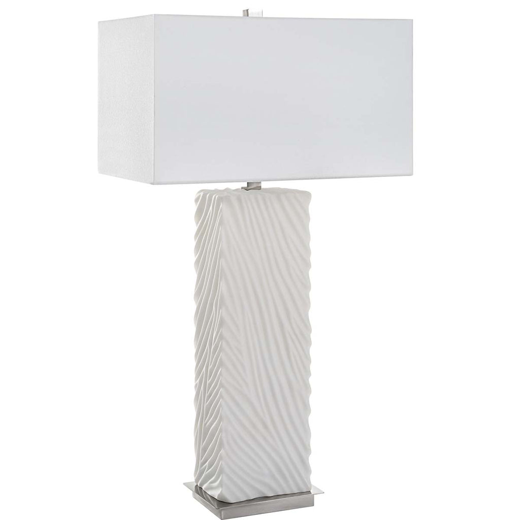 Uttermost Pillar White Marble Table Lamp