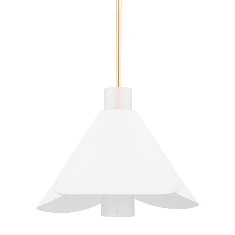 Hudson Valley Lighting 1 Light Pendant - Gold Leaf/White Plaster