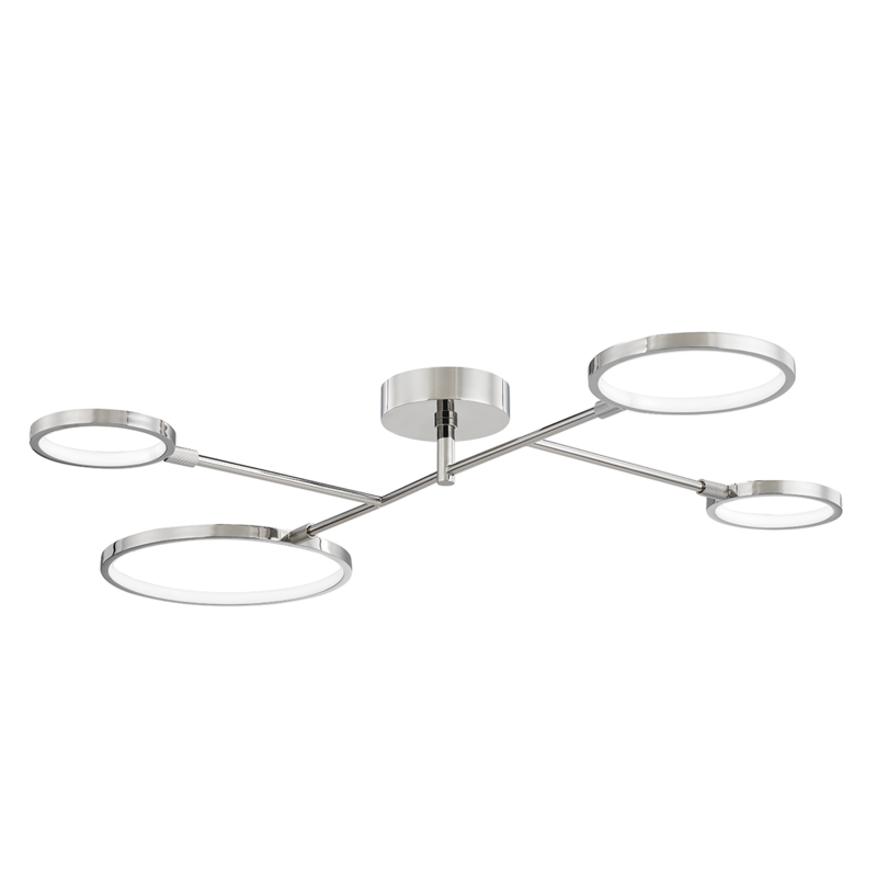 Hudson Valley Lighting 4 Light Led Flush Mount - Polished Nickel