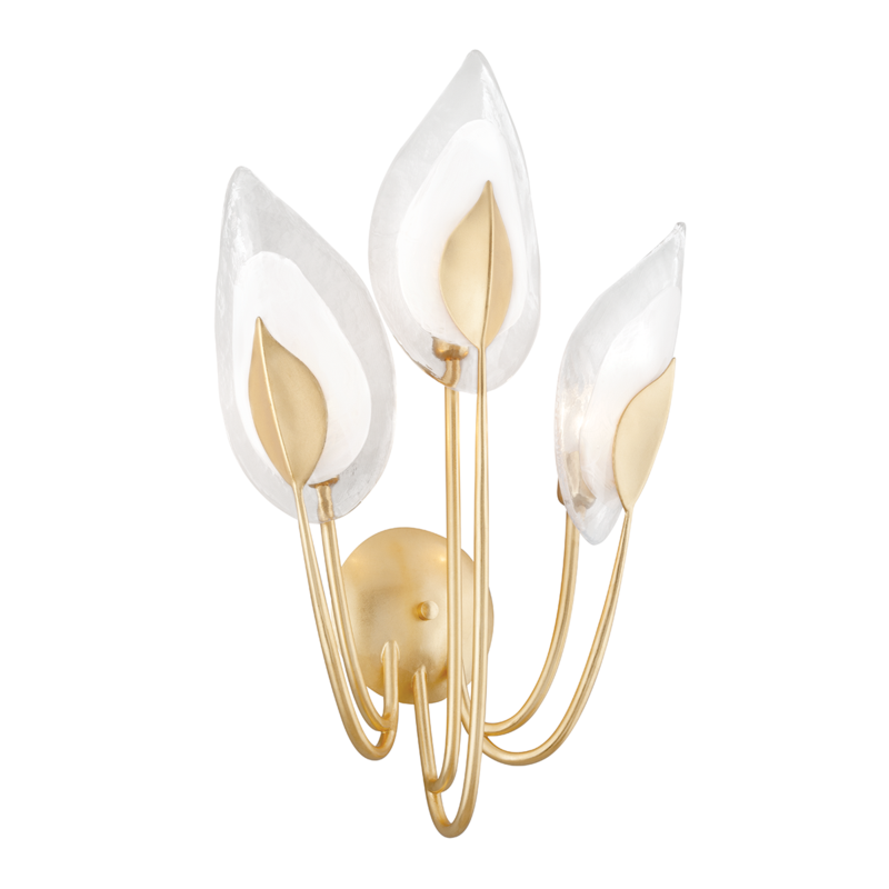 Hudson Valley Lighting 3 Light Wall Sconce - Gold Leaf