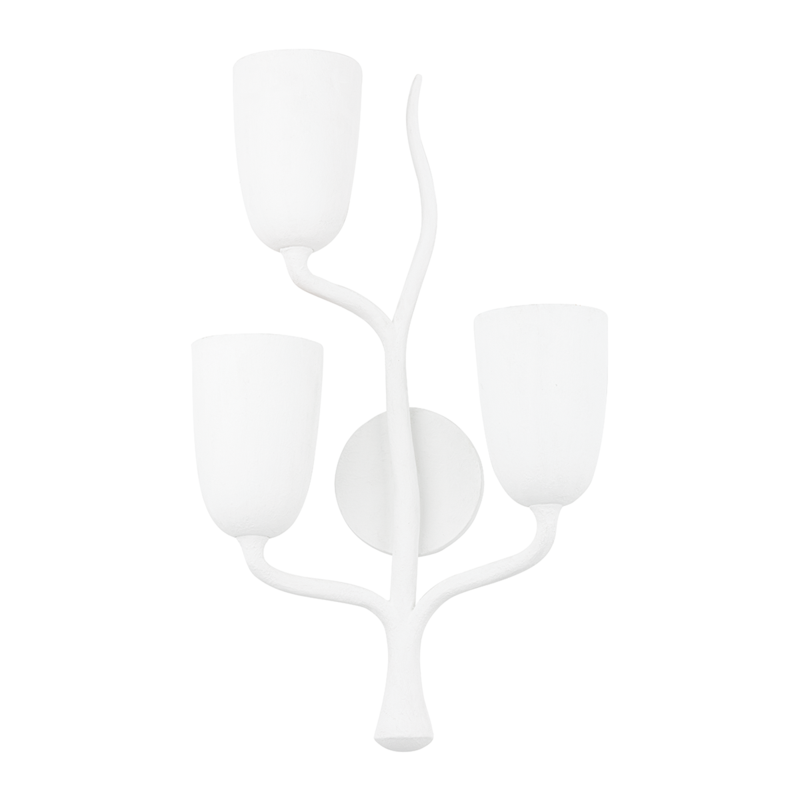 Hudson Valley Lighting 3 Light Left Wall Sconce - White Plaster