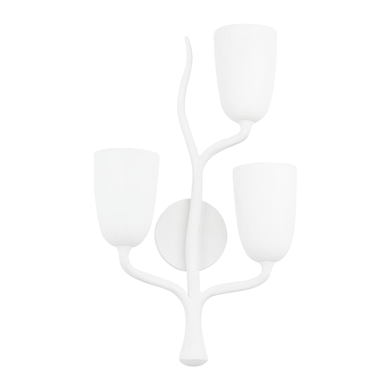 Hudson Valley Lighting 3 Light Right Wall Sconce - White Plaster