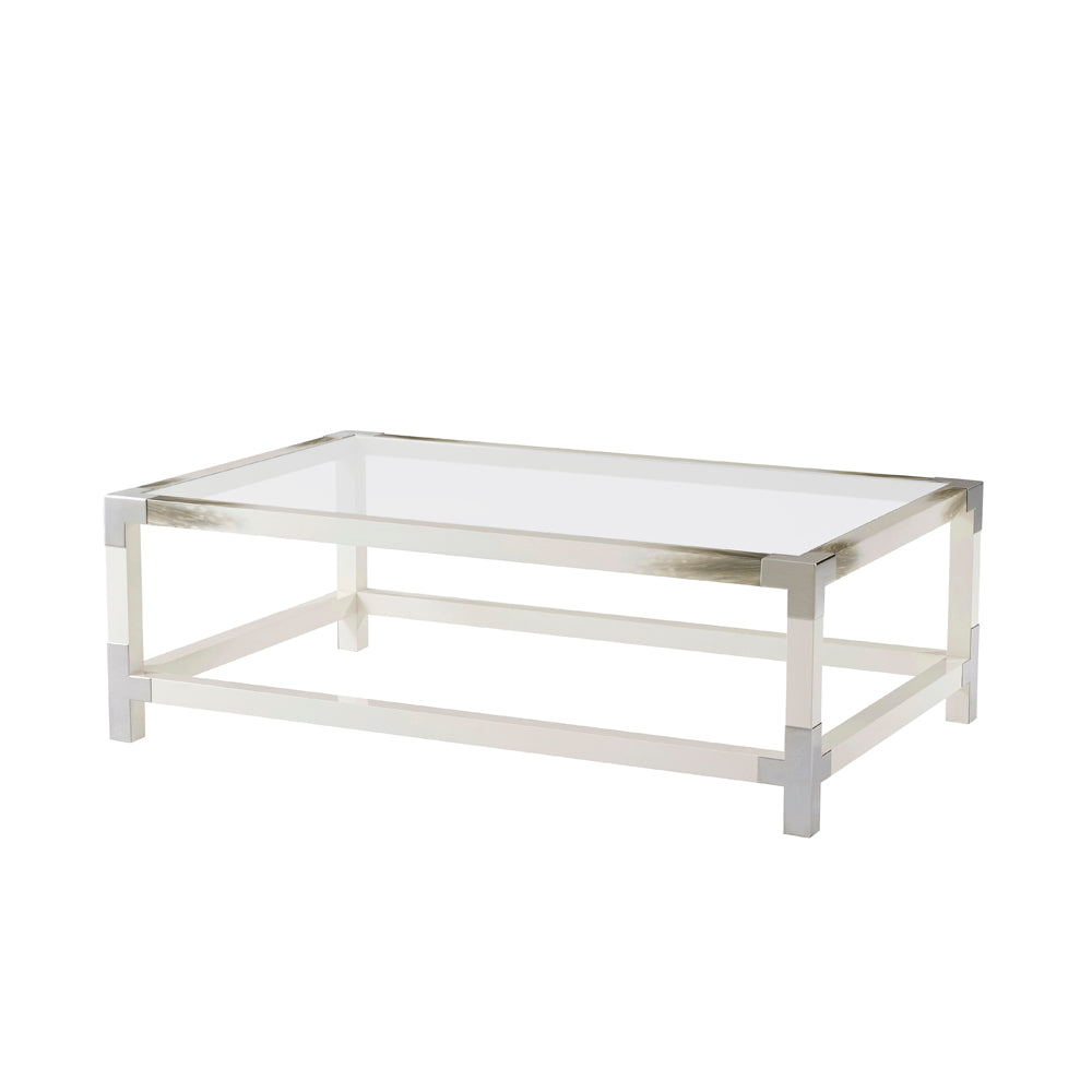 Cutting Edge(Longhorn White) Cocktail Table | Theodore Alexander - 5102-076