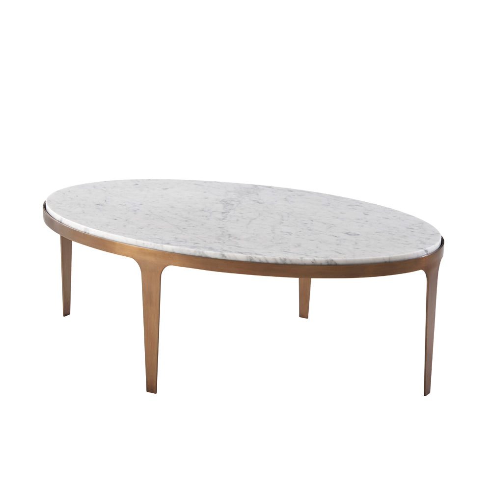 Gennaro Oval Marble Cocktail Table | Theodore Alexander - 5112-038