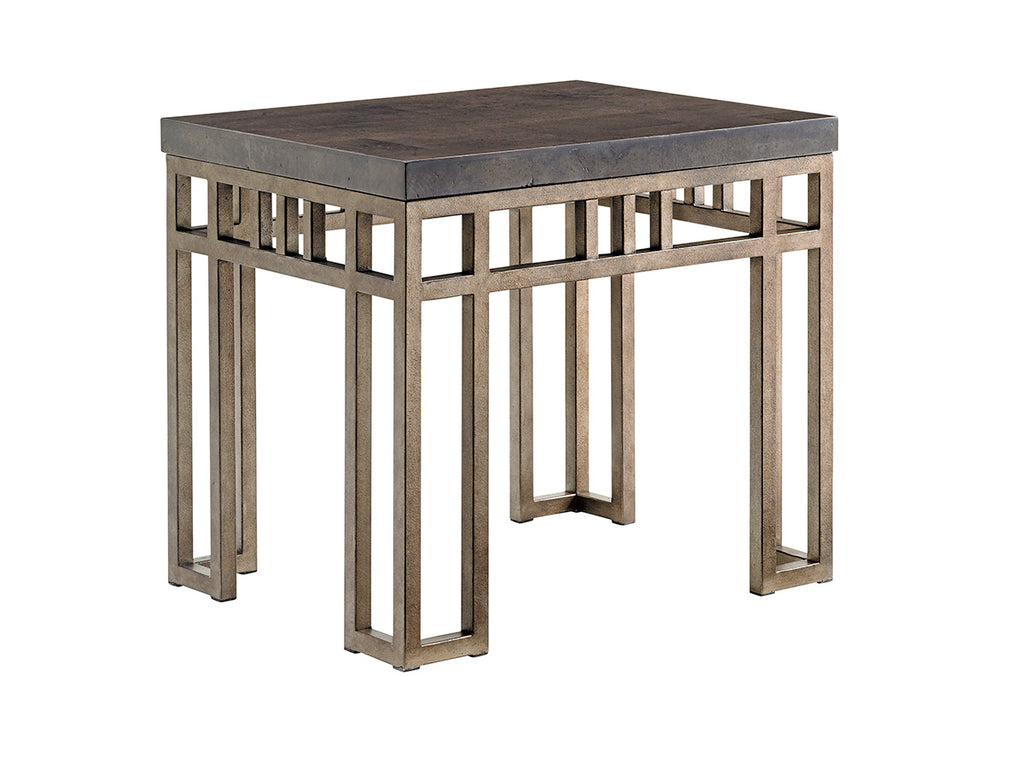 Montera Travertine End Table | Tommy Bahama Home - 01-0561-953