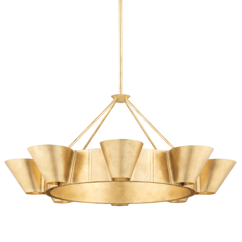 Hudson Valley Lighting 8 Light Chandelier - Vintage Gold Leaf