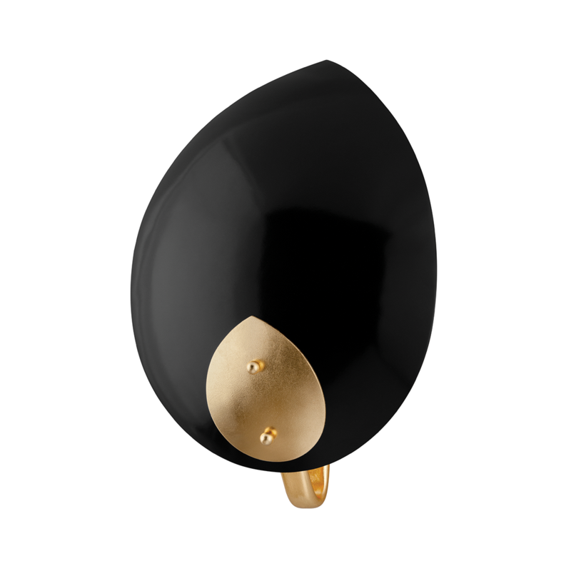 Hudson Valley Lighting 1 Light Wall Sconce - Gold Leaf/Black