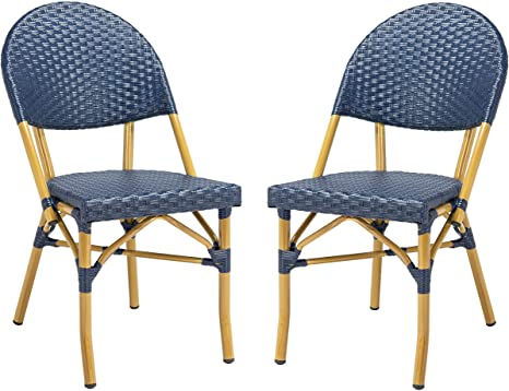 Safavieh Barrow Indoor-Outdoor  Armchair  - Navy (Set of 2)