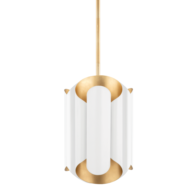 Hudson Valley Lighting 6 Light Pendant - Gold Leaf/White