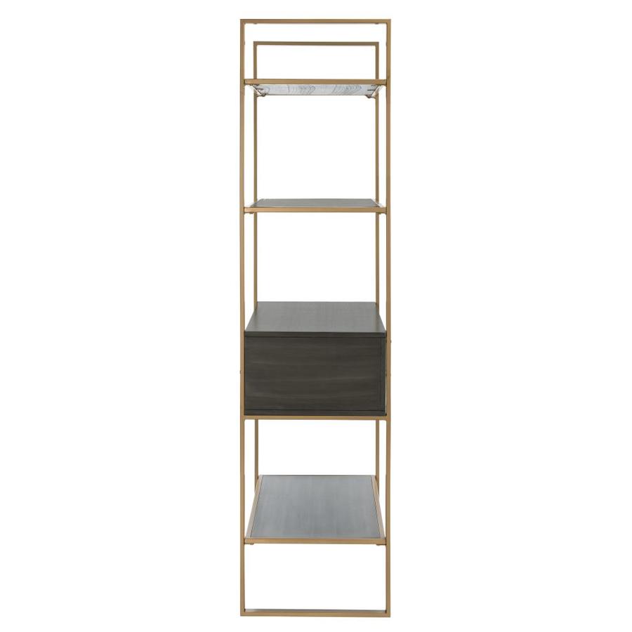 Safavieh Skylar 4 Tier 1 Drawer Etagere - Gold/Grey