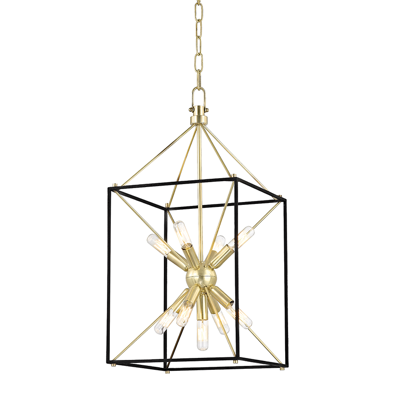 Hudson Valley Lighting 9 Light Pendant - Aged Brass