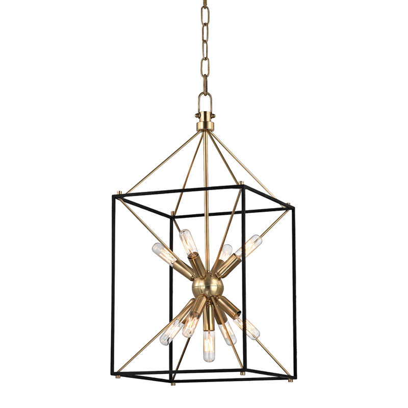 Hudson Valley Lighting 9 Light Pendant - Aged Brass