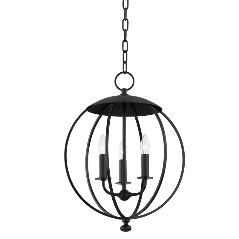 Hudson Valley Lighting 3 Light Pendant - Aged Iron