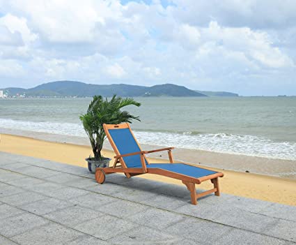 Safavieh Kamson Sunlounger - Natural/Navy