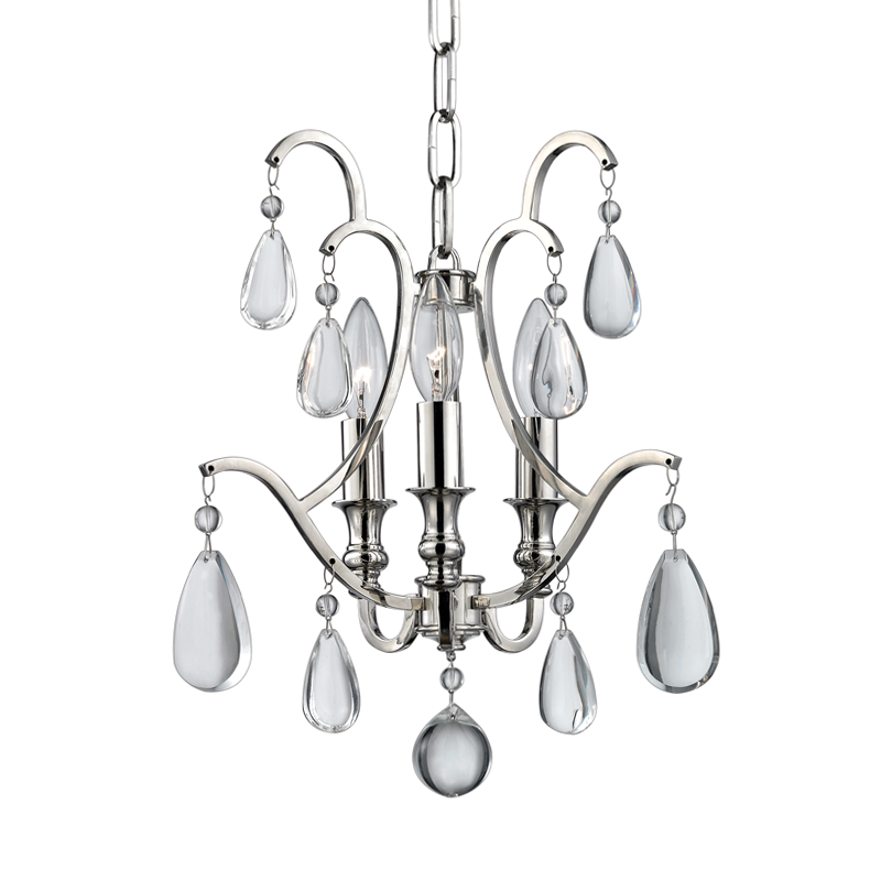 Hudson Valley Lighting 3 Light Semi Flush/Pendant - Polished Nickel