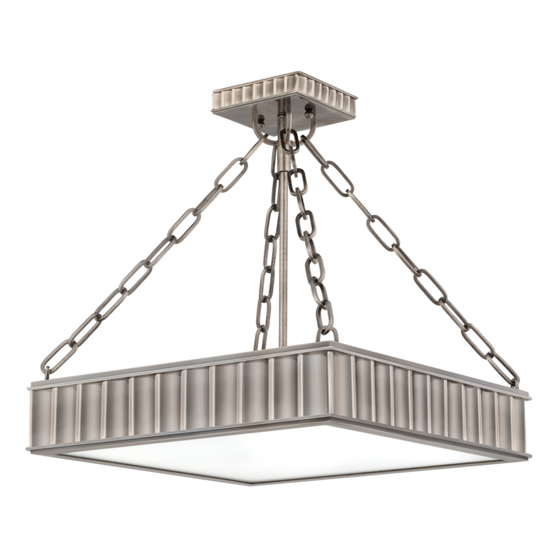 Hudson Valley Lighting 3 Light Semi Flush - Historic Nickel